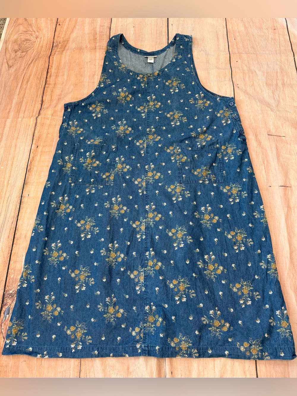 Vintage Anna Maxwell Jean Dress Women’s Size 2x Floral Maxi Y2K Cotton 22/24